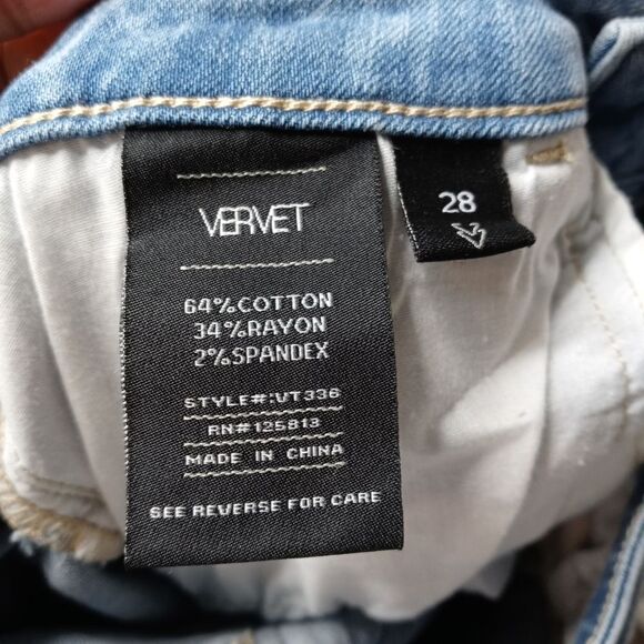 Vervet Cuffed Straight Distressed Jeans - Picture 4 of 5